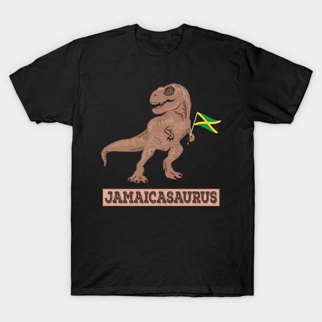 Jamaican T-Rex T-Shirt by sqwear